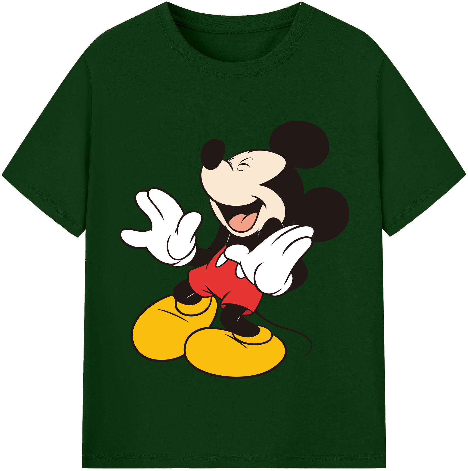 （画像用） ミッキーマウス Mickey Mouse 綿100％半袖Tシャツ（フロントプリント）
